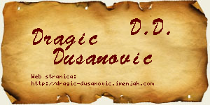 Dragić Dušanović vizit kartica